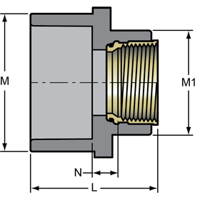 Female Adapter - Brass Transition Reducing